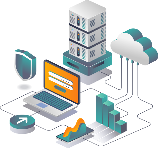 Web hosting illustration